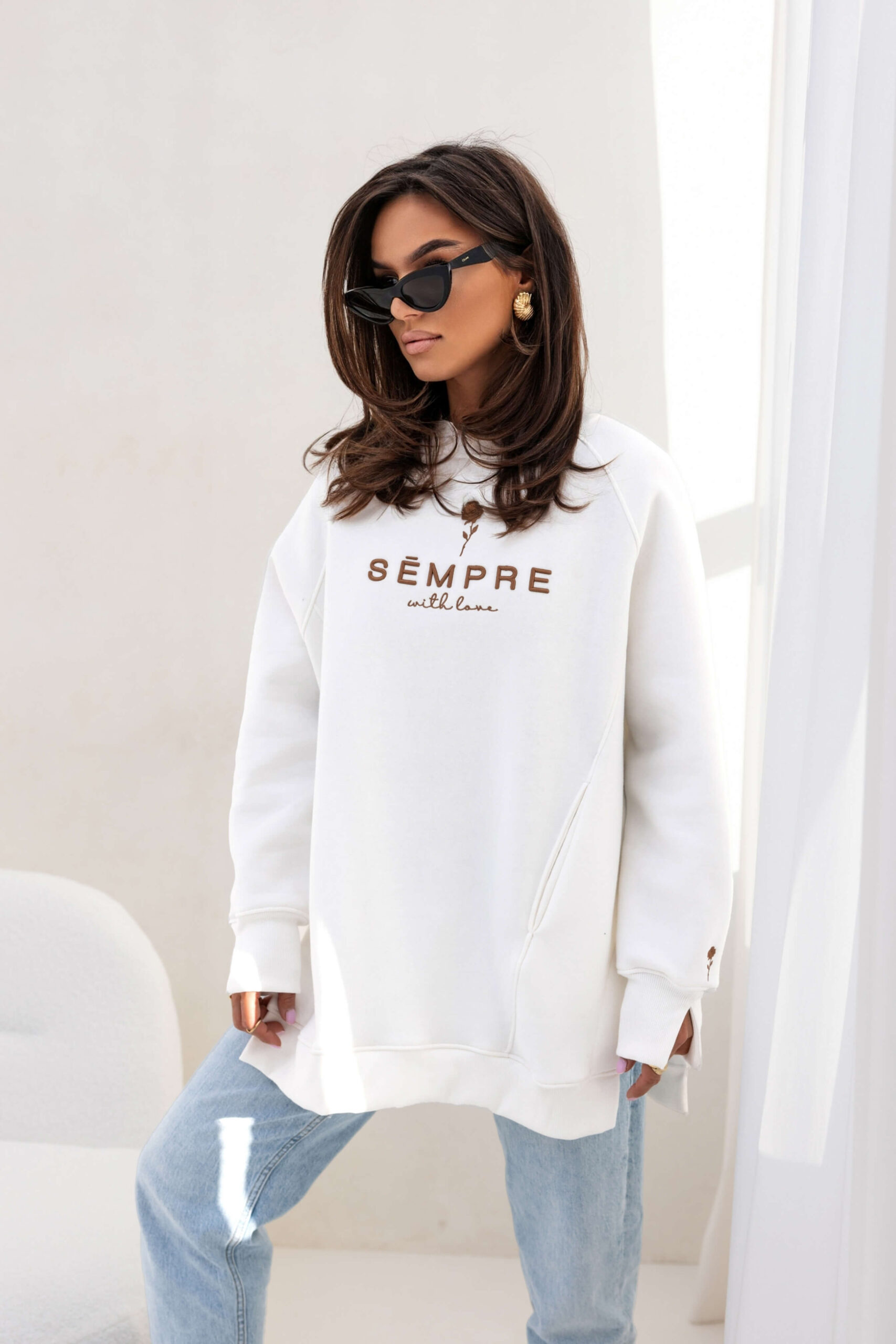 Sweatshirt ROSIE White