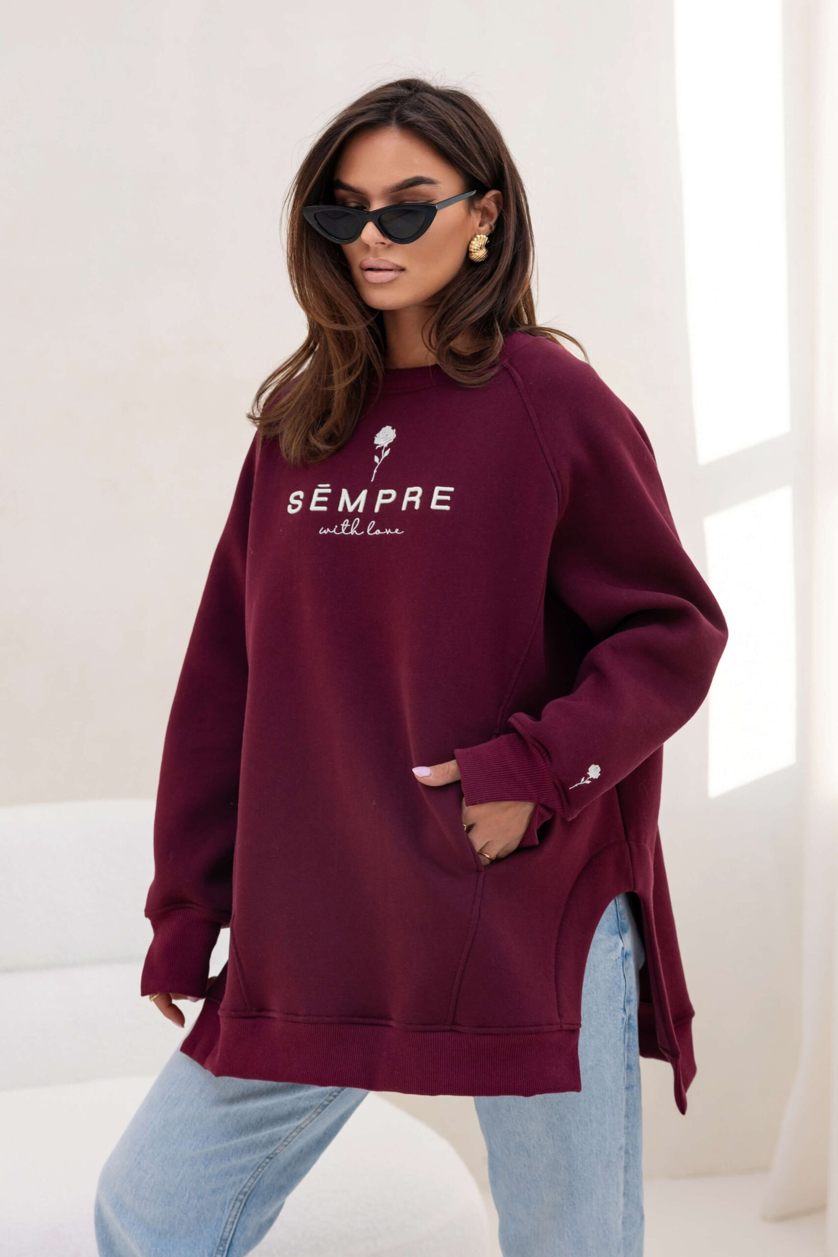 Sweatshirt ROSIE Maroon